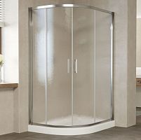 Душевой уголок Vegas Glass ZS-F 120*110 08 02 профиль глянцевый хром, стекло шиншилла