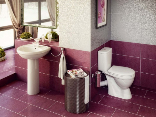 Унитаз-компакт Rosa Лира белый фото 2