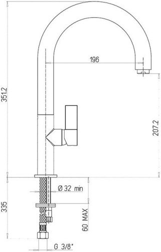 Смеситель Paini Cox 78CR572PSALMKM для кухонной мойки фото 3