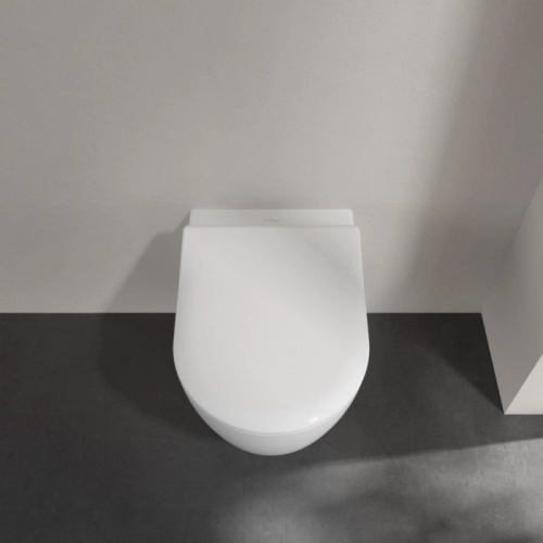 Унитаз подвесной Villeroy & Boch Avento 5656RS01 альпийский белый, безободковый фото 9