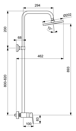 Душевая стойка Vidima Balance BA272AA