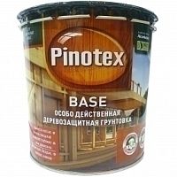 Грунт для защиты древесины Pinotex Base 9 л.