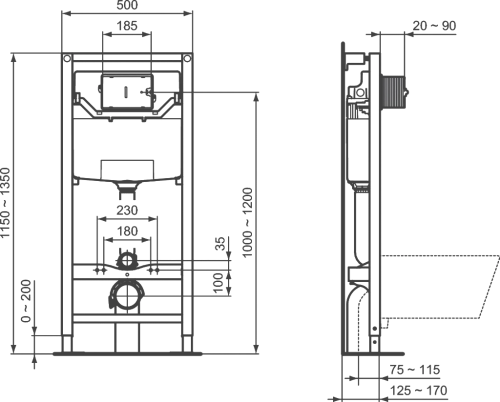 Комплект Унитаз подвесной Duravit DuraStyle 45510900A1 + R027767 + R0124AC фото 9