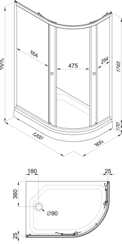 Душевой уголок Triton Риф Щ0000044425 L фото 4