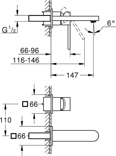 Смеситель Grohe Plus 29303AL3 для раковины, темный графит фото 2