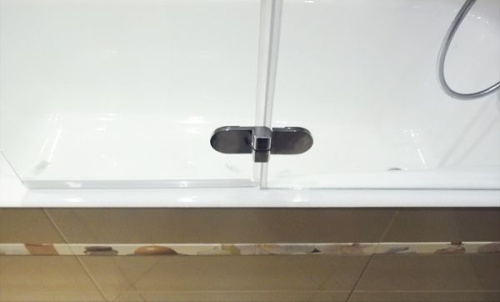 Шторка на ванну GuteWetter Lux Pearl GV-102A правая 90 см стекло бесцветное, профиль хром фото 5