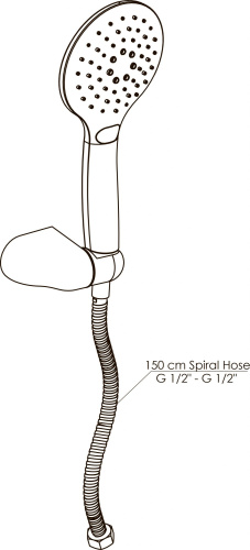 Душевой гарнитур GPD DST56-S черный матовый фото 2