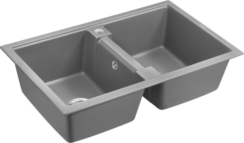 Мойка кухонная Paulmark PM238150-GRM серый металлик фото 2