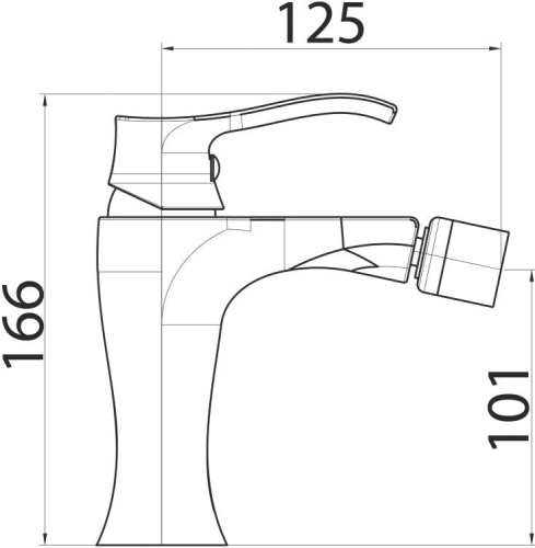 Смеситель BelBagno Trula TRU-BD-CRM для биде фото 2