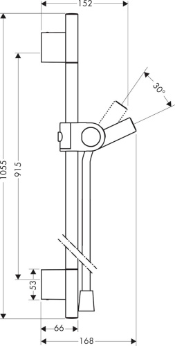 Душевая штанга Axor Uno 27989000 фото 3