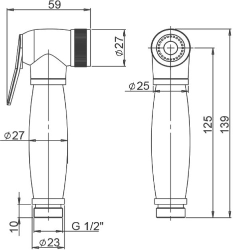 Гигиенический душ Paini 53CR174KIT-shower фото 3