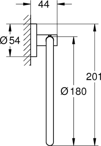 Полотенцедержатель Grohe Essentials 40365AL1 темный графит фото 2