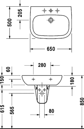 Раковина Duravit D-Code 23106500002 фото 6