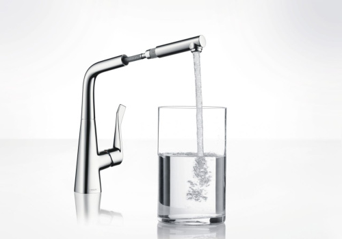 Смеситель Hansgrohe Metris 14821000 для кухонной мойки фото 7