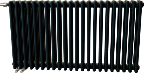 Радиатор стальной Zehnder Charleston Completto C3057/22 3-трубчатый, подключение V001, черный