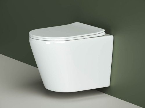 Унитаз подвесной Ceramica Nova Highlight CN1804 с микролифтом, безободковый фото 4
