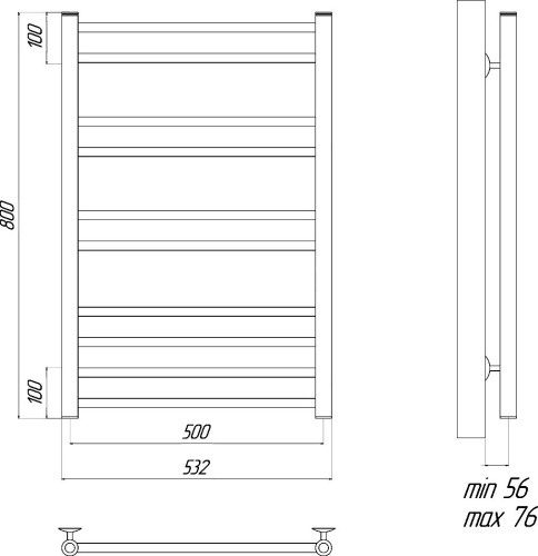 17 653 руб. Полотенцесушитель водяной Lemark Ursus П10 50x80, хром фото 2 Полотенцесушитель водяной Lemark Ursus П10 50x80, хром фото 2