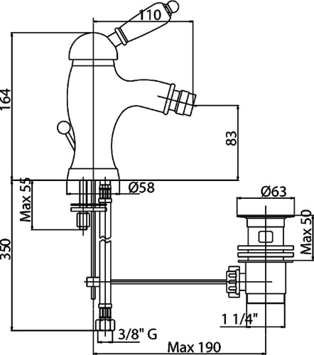 16 860 руб. Смеситель Cezares Elite BSM1 01 Bi для биде фото 2 Смеситель Cezares Elite BSM1 01 Bi для биде фото 2
