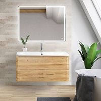 Тумба с раковиной BelBagno Albano 80 подвесная, rovere rustico