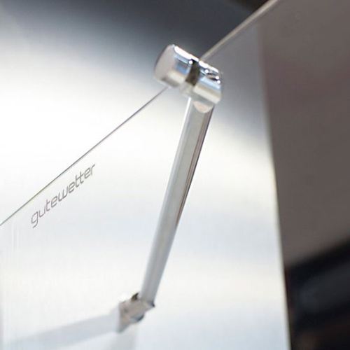 Душевой уголок GuteWetter Lux Meliori GK-001 левый 100x100 см стекло бесцветное, фурнитура хром фото 3