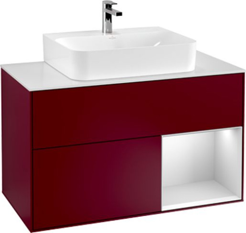 Мебель для ванной Villeroy & Boch Finion G121MTHB 100 с подсветкой и освещением стены фото 3