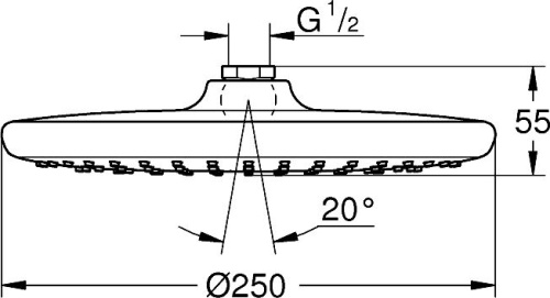 Верхний душ Grohe Tempesta 250 26666000 фото 4