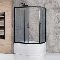 Душевой уголок Royal Bath BK RB8120BK-C-BL-L 120x80 с поддоном