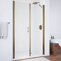 Душевая дверь в нишу Vegas Glass EP-F-2 115 05 01 L профиль бронза, стекло прозрачное
