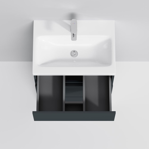 Мебель для ванной AM.PM Gem S 60 графит матовый, напольная, с 3 ящиками фото 10