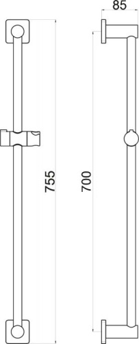 Душевая штанга BelBagno Carin CAR-SA-CRM фото 2