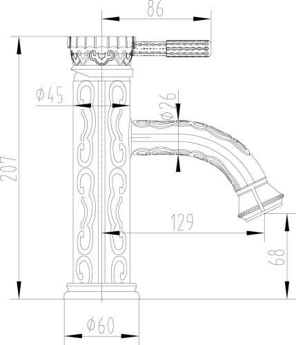 Смеситель Lemark Jasmine LM6606B для раковины фото 6