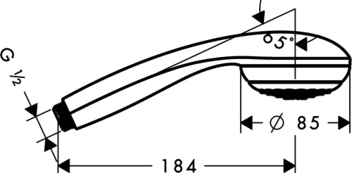 Душевая лейка Hansgrohe Crometta 85 1jet 28585000 фото 6