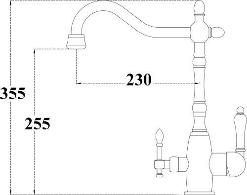 Смеситель Zorg Sanitary ZR 312 YF-33 для кухонной мойки фото 2