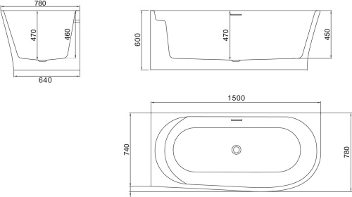 Акриловая ванна BelBagno BB410-1500-780-L 150x80 фото 3