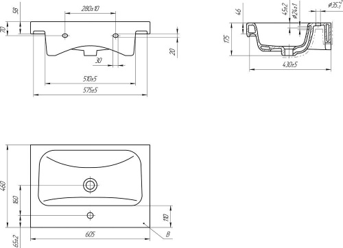 Мебель для ванной Aquanet Беркли 60 фото 8