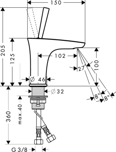 59 230 руб. Смеситель Hansgrohe PuraVida 15075000 для раковины фото 3 Смеситель Hansgrohe PuraVida 15075000 для раковины фото 3