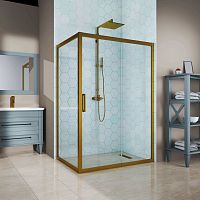 Душевой уголок Kubele DE019R-CLN-BR 105х70 см, профиль бронза