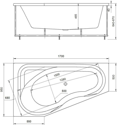 Акриловая ванна Акватек Медея MED180-0000007 170x95 L фото 2