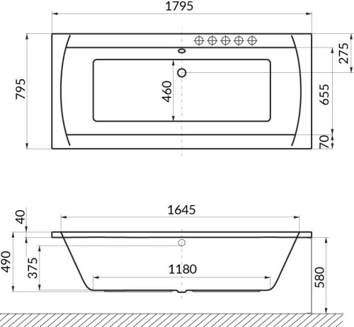 Акриловая ванна Excellent Aquaria Lux 180x80 фото 4