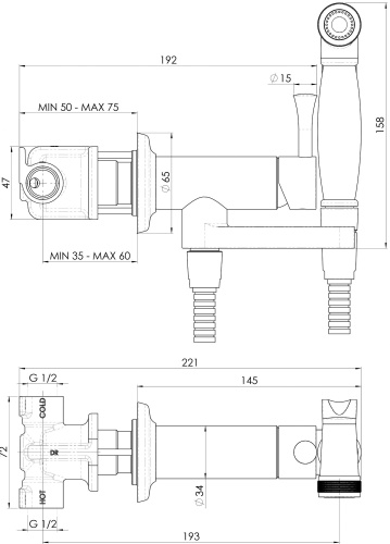 18 690 руб. Гигиенический душ Nobili AV00610CR со смесителем, С ВНУТРЕННЕЙ ЧАСТЬЮ фото 2 Гигиенический душ Nobili AV00610CR со смесителем, С ВНУТРЕННЕЙ ЧАСТЬЮ фото 2