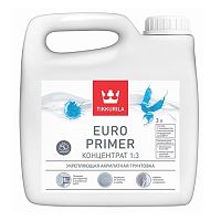 TIKKURILA EURO PRIMER Концентрат 1:3 грунтовка акрилатная, укрепляющая (10л)