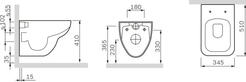 Комплект Система инсталляции для унитазов Grohe Rapid SL 38721001 3 в 1 с кнопкой смыва + Унитаз подвесной AM.PM Tender C45A1739SC фото 10