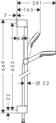 Душевой гарнитур Hansgrohe Crometta Vario 650 26532400 фото 5