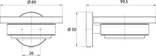 Мыльница Emco Round 4330 001 00 хром фото 2