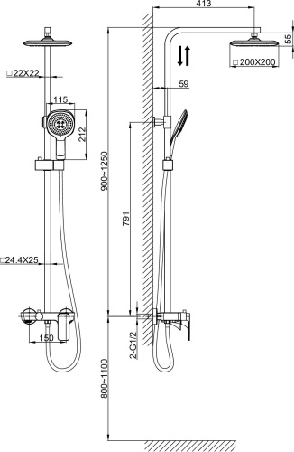 37 550 руб. Душевая стойка D&K Berlin Steinbeis DA1433716A02 белый фото 3 Душевая стойка D&K Berlin Steinbeis DA1433716A02 белый фото 3