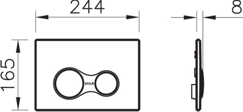 Кнопка смыва VitrA 740-0411 черный фото 2