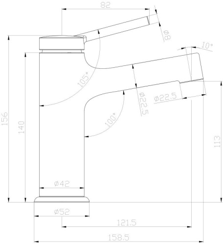 Смеситель Lemark Minima LM3806C для раковины фото 3