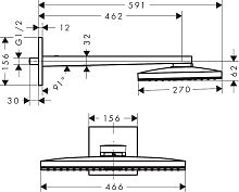 Верхний душ Axor ShowerSolutions 35278000