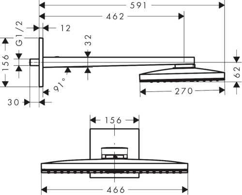 Верхний душ Axor ShowerSolutions 35278000