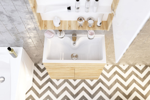 Мебель для ванной 1MarKa Mira 60H дуб сонома фото 11